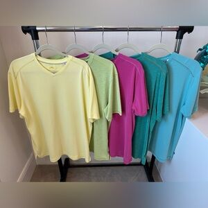 BUNDLE!!! Tommy Bahama Short Sleeve Tees in Yellow, Green, Pink, Teal and Blue